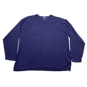 VTG Cherokee Mens XL Navy Blue V-Neck Long Sleeve Knit Sweater Australia